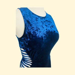 Blue Velvet Dress